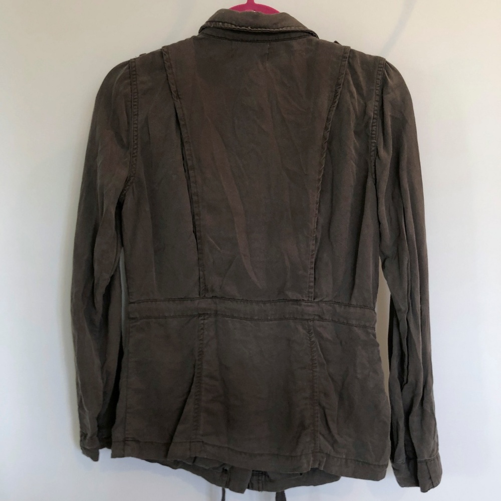Olive green zip up Maison Jules jacket - Picture 5 of 5